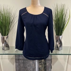 J. Crew Navy Blouse Top S